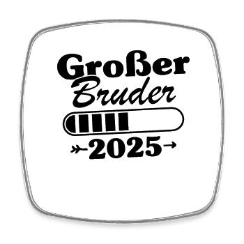 Großer Bruder Loading 2025 - Viereckiger Kühlschrankmagnet - Weiß - Vorne