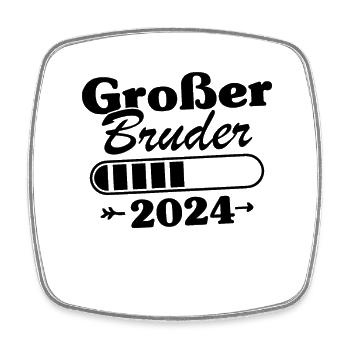 Großer Bruder Loading 2024 - Viereckiger Kühlschrankmagnet - Weiß - Vorne