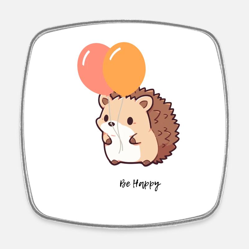 Cute Hedgehog - Square fridge magnet - white