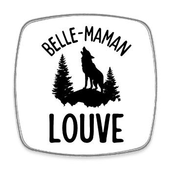 belle mère louve 2 - Magnet carré - blanc - Devant