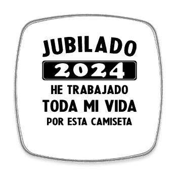 Retired in 2024 / Retired 2024 Gift Humor - Square fridge magnet - white - Front
