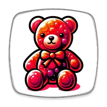 Bear - Square fridge magnet - white - Front