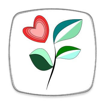 COEUR. COUPLE. JUST MARRIED. EVJF. SAINT VALENTIN. - Magnet carré - blanc - Devant