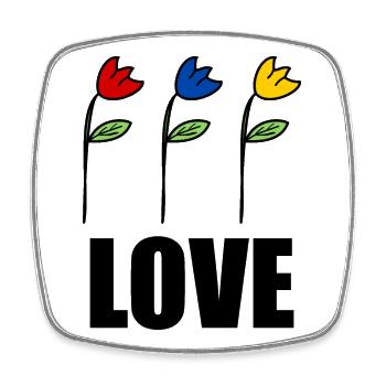 VALENTINSTAG. Junggesellinnenabschied. ICH LIEBE DICH. ICH LIEBE DICH. LIEBE - Viereckiger Kühlschrankmagnet - Weiß - Vorne