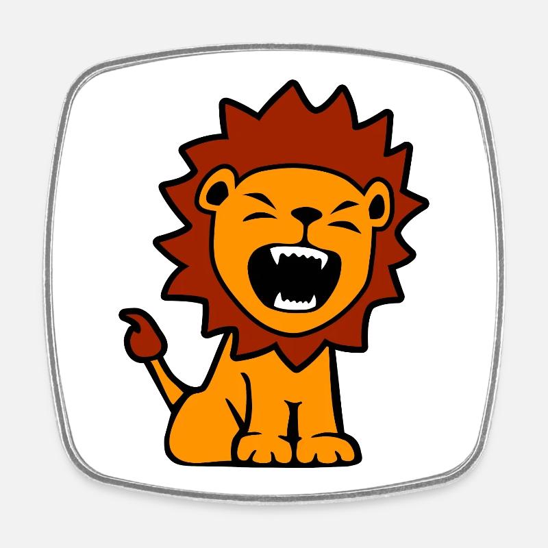petit lion ROAAR - Magnet carré - blanc