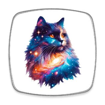 Katze - Viereckiger Kühlschrankmagnet - Weiß - Vorne