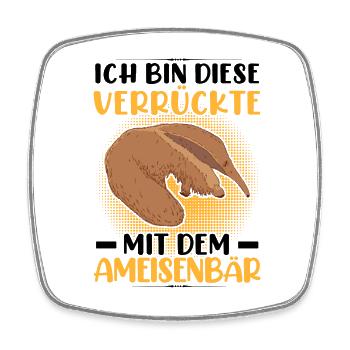 Anteater Crazy with Anteaters - Square fridge magnet - white - Front
