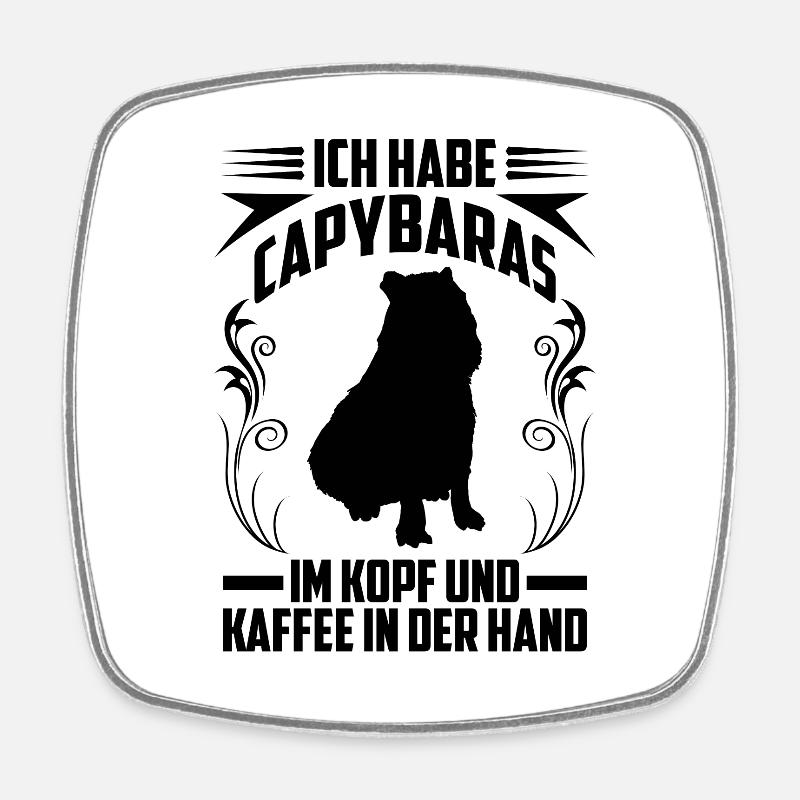 Capybara Saying South America Capybara - Square fridge magnet - white