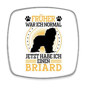 Briard was normal Berger de Brie Briard - Square fridge magnet - white - Front