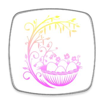 Easter Easter Basket Easter Basket - Square fridge magnet - white - Front