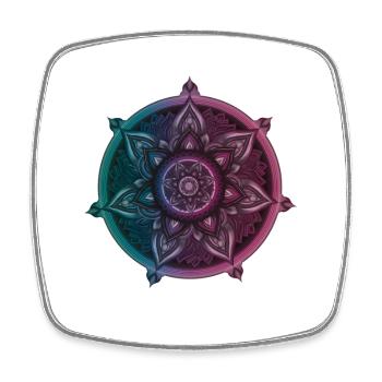 Mandala Symbolischer Kompass – Ornament Illustrati - Viereckiger Kühlschrankmagnet - Weiß - Vorne