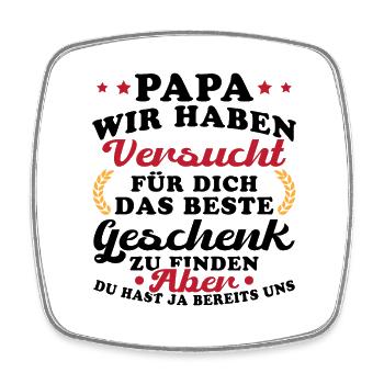 Dad The Best Gift for Father's Day - Square fridge magnet - white - Front