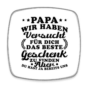 Dad The Best Gift for Father's Day - Square fridge magnet - white - Front