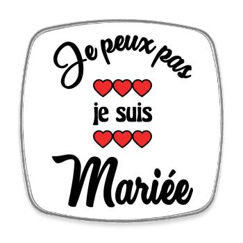 I CAN'T I'M MARRIED - Square fridge magnet - white - Front