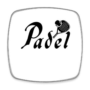 Padel Fun Padel Spieler Padelist - Viereckiger Kühlschrankmagnet - Weiß - Vorne