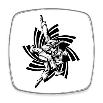 Judo Hold - Square fridge magnet - white - Front