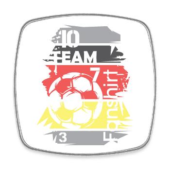 Football Allemagne Fan Shirt Collage Ball Logo - Magnet carré - blanc - Devant