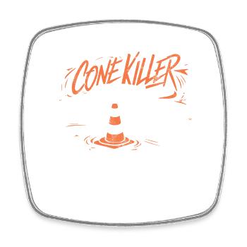 Funny Autocross Cone Killer Motorsport Race Drivin - Square fridge magnet - white - Front