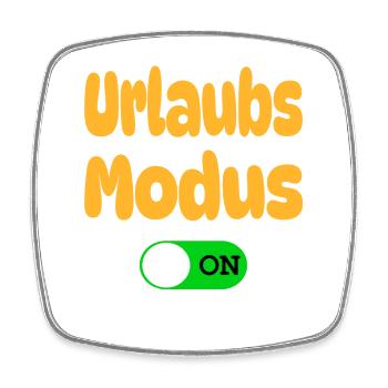 Urlaubsmodus An Lustiges Ferien Schalter T-Shirt - Viereckiger Kühlschrankmagnet - Weiß - Vorne