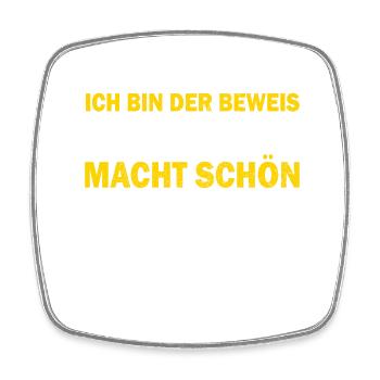 Deutsches Essen Schäuferle Franken Mundart Dialekt - Viereckiger Kühlschrankmagnet - Weiß - Vorne