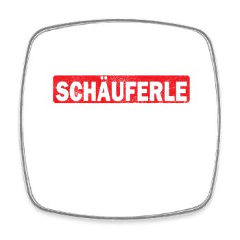German food Schäuferle Franconia dialect - Square fridge magnet - white - Front