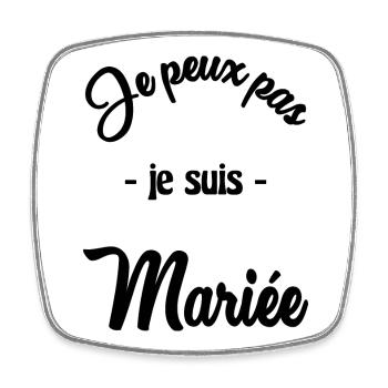 I CAN'T I'M MARRIED - Square fridge magnet - white - Front