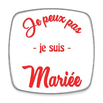I CAN'T I'M MARRIED - Square fridge magnet - white - Front