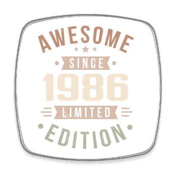 Original 1986 Vintage Vintage anniversaire 1986 - Magnet carré - blanc - Devant