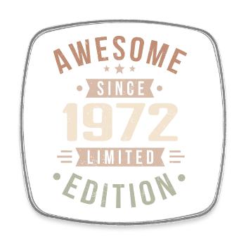 Original 1972 Vintage Vintage anniversaire 1972 - Magnet carré - blanc - Devant