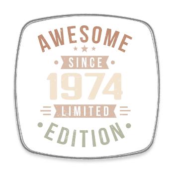 Original 1974 Vintage Vintage Birthday 1974 - Square fridge magnet - white - Front