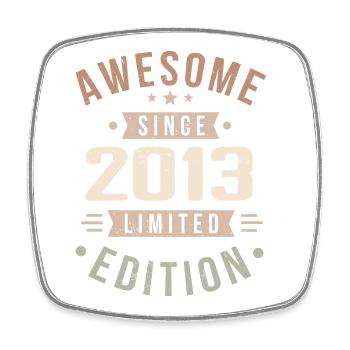 Original 2013 Vintage Vintage Birthday 2013 - Square fridge magnet - white - Front