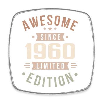 Original des années 1960 Vintage Vintage anniversaire des années 1960 - Magnet carré - blanc - Devant