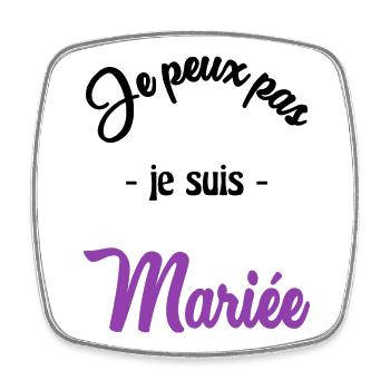 EVJF. MARIEE. TEAM. TEAM MARIEE. FUTURE MARIEE - Magnet carré - blanc - Devant