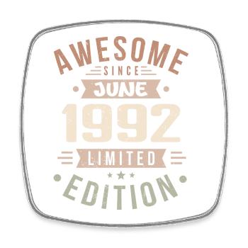 Juin 1992 Anniversaire Juin 1992 Cadeau Juin 1992 - Magnet carré - blanc - Devant