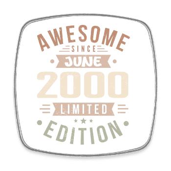 Juin 2000 Anniversaire Juin 2000 Cadeau Juin 2000 - Magnet carré - blanc - Devant