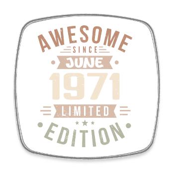 Juin 1971 Anniversaire Juin 1971 Cadeau Juin 1971 - Magnet carré - blanc - Devant