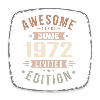 Juin 1972 Anniversaire Juin 1972 Cadeau Juin 1972 - Magnet carré - blanc - Devant