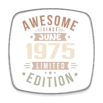 Juin 1975 Anniversaire Juin 1975 Cadeau Juin 1975 - Magnet carré - blanc - Devant