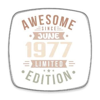 Juin 1977 Anniversaire Juin 1977 Cadeau Juin 1977 - Magnet carré - blanc - Devant