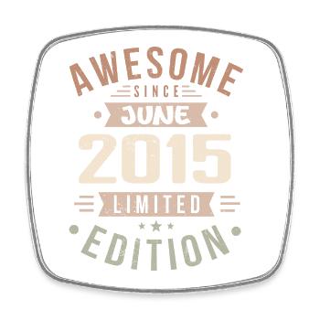 Juin 2015 Anniversaire Juin 2015 Cadeau Juin 2015 - Magnet carré - blanc - Devant
