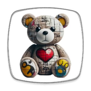Orso orsacchiotto Teddybär - Viereckiger Kühlschrankmagnet - Weiß - Vorne