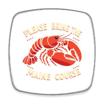 Funny Lobster Lover Pun Seafood Maine Food lover - Square fridge magnet - white - Front