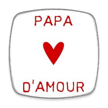 HAPPY FATHER'S DAY. DAD. FATHER'S DAY. FATHER - Square fridge magnet - white - Front