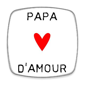 DAD. FATHER'S DAY. HAPPY FATHER'S DAY. HAPPY BIRTHDAY. - Square fridge magnet - white - Front