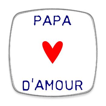 DAD. FATHER'S DAY. HAPPY FATHER'S DAY. HAPPY BIRTHDAY. - Square fridge magnet - white - Front