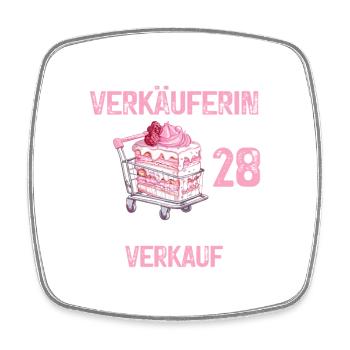 28 Geburtstag Verkäuferin Verkaufen Verkauf Spruch - Viereckiger Kühlschrankmagnet - Weiß - Vorne