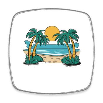Don't bring me on the palm German Denglish Speak - Square fridge magnet - white - Front