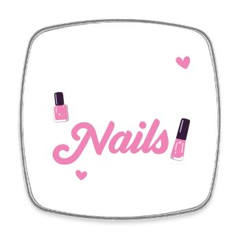 Je ne peux pas avoir d’ongles à faire Nail Tech esthéticienne - Magnet carré - blanc - Devant