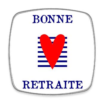 HAPPY RETIREMENT - Square fridge magnet - white - Front