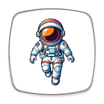 Colorful Cartoon Astronaut - Square fridge magnet - white - Front